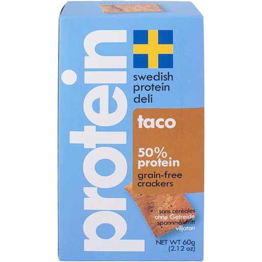 Swedish Protein Deli Taco Flavored Gluten-Free Crackers, 60g Swedish Protein Deli