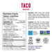 nutritional facts and ingredients for Fody Foods Taco Sauce,