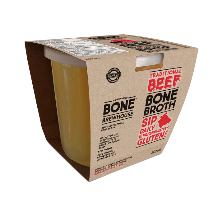 a box of Bone Brewhouse Traditional Beef Bone Broth, 600ml
