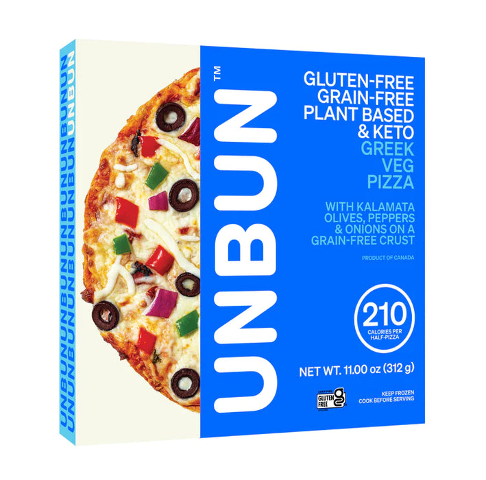 Unbun Greek Veg Pizza, 312g Unbun