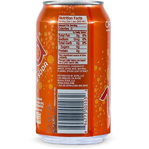Zevia Orange Soda, 6 Pack (355ml)