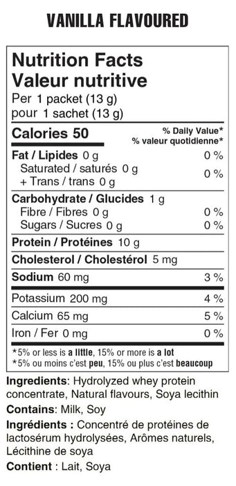 Allo Vanilla Protein Powder for Hot Beverages, 10x13g Allo