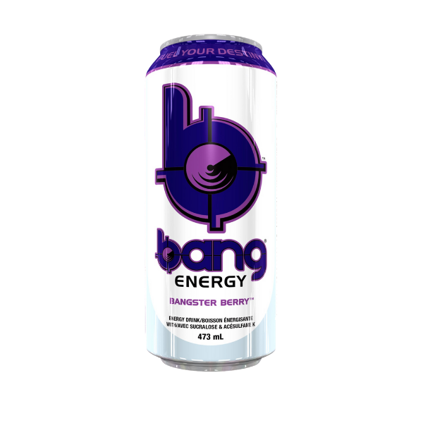 a can of Bang Bangster Berry Energy Drink, 473ml.