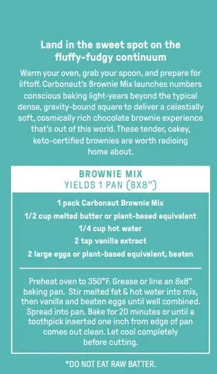 the back of Carbonaut Brownie Mix, 283g