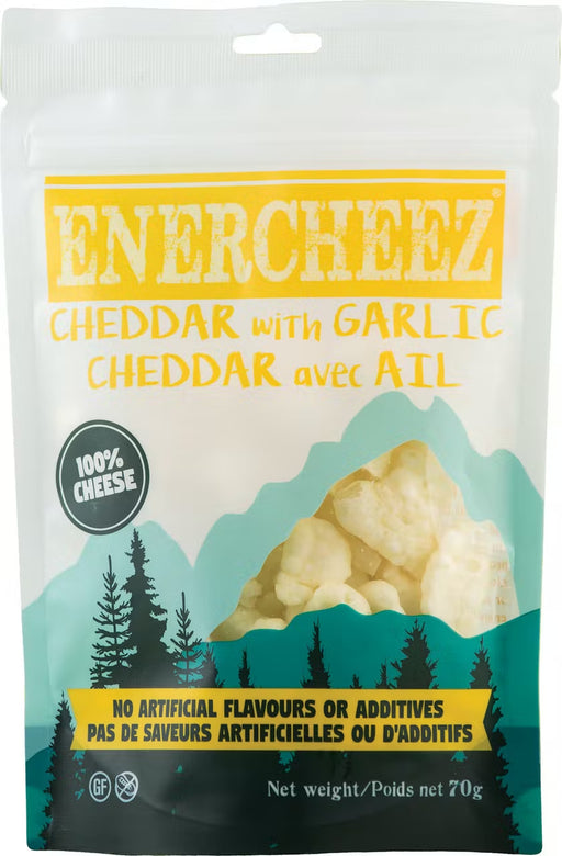 pack of Enercheez Cheddar with Garlic, 70g