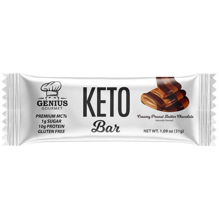 Genius Gourmet Peanut Butter Chocolate Keto Bar, 31g