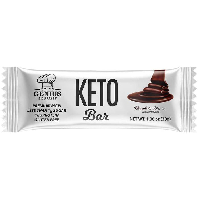 Genius Gourmet Chocolate Dream Keto Bar, 30g