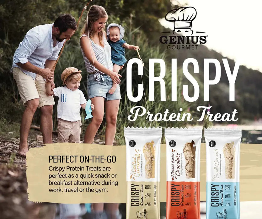 Genius Gourmet Vanilla Dream Crispy Protein Treat, 28g Genius Gourmet