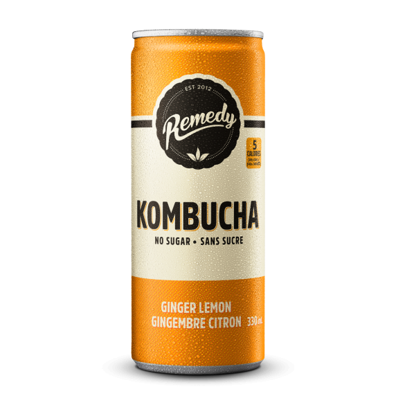 Remedy Kombucha Ginger Lemon, 4x330ml