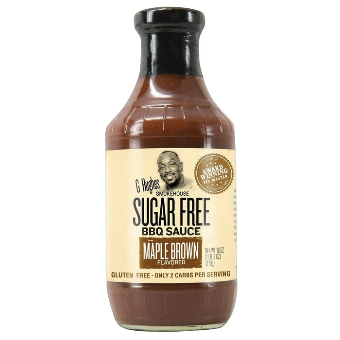 G Hughes Sugar Free Maple Brown Sugar BBQ Sauce, 490g