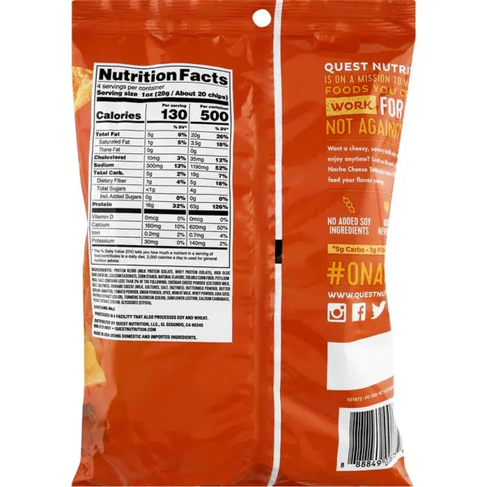 Quest Nutrition Nacho Cheese Protein Tortilla Chips, 113g Quest Nutrition
