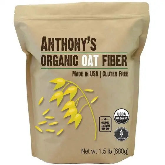 a bag of Anthony's Goods Organic Oat Fiber.