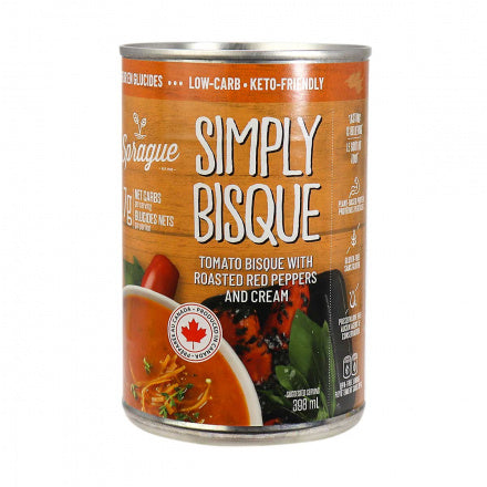 Sprague Simply Bisque Tomato Keto Soup, 398ml Sprague