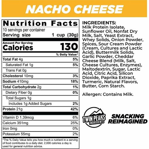 Twin Peaks Nacho Cheese Protein Puffs, 300g